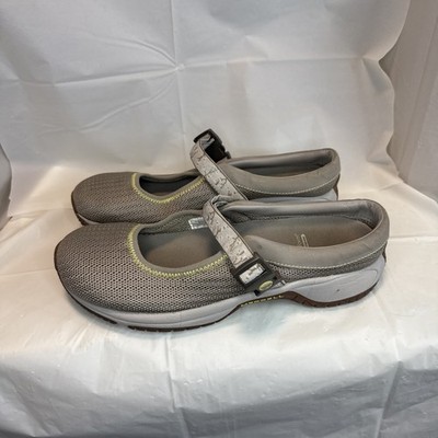 Merrell Womens Size 9 Encore Mary Jane Mesh Strappy Slip-On Shoes Aluminum Beige