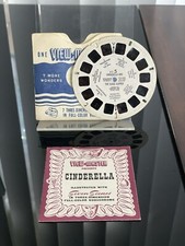 VIEW MASTER REEL FT-5 CINDERELLA THE GLASS SLIPPER ,BOOKLET,INDEX,SLEEVE 1946
