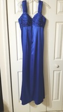 Royal blue prom dress by Cassandra Stone, size 14. w/ rhinestone embellishments