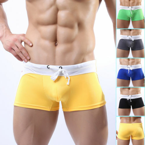 Mens 007 Aussie Style Square Cut Boxer Trunk Swimwear Trunks S M L UK FAST POST - Picture 1 of 27