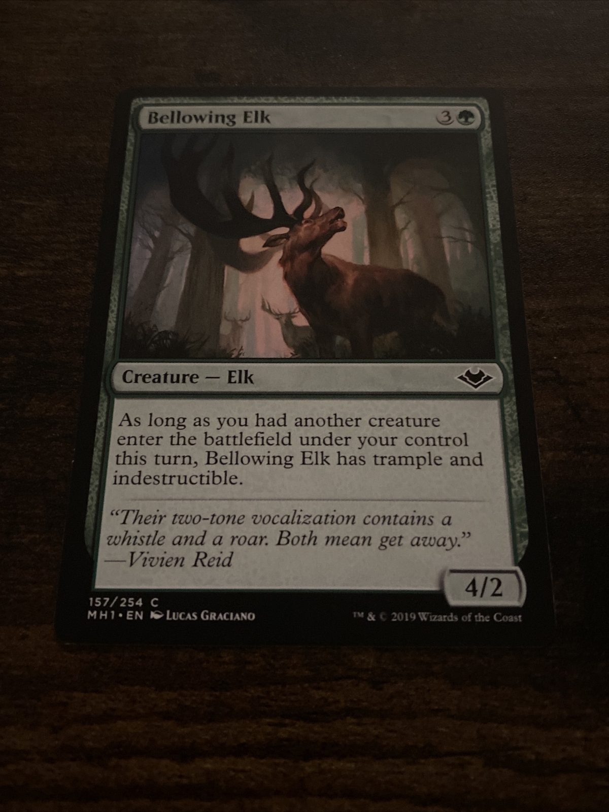 Magic Elk Bellowing Elk 157/254 Modern Horizons Magic The Gathering MTG B10282 ...