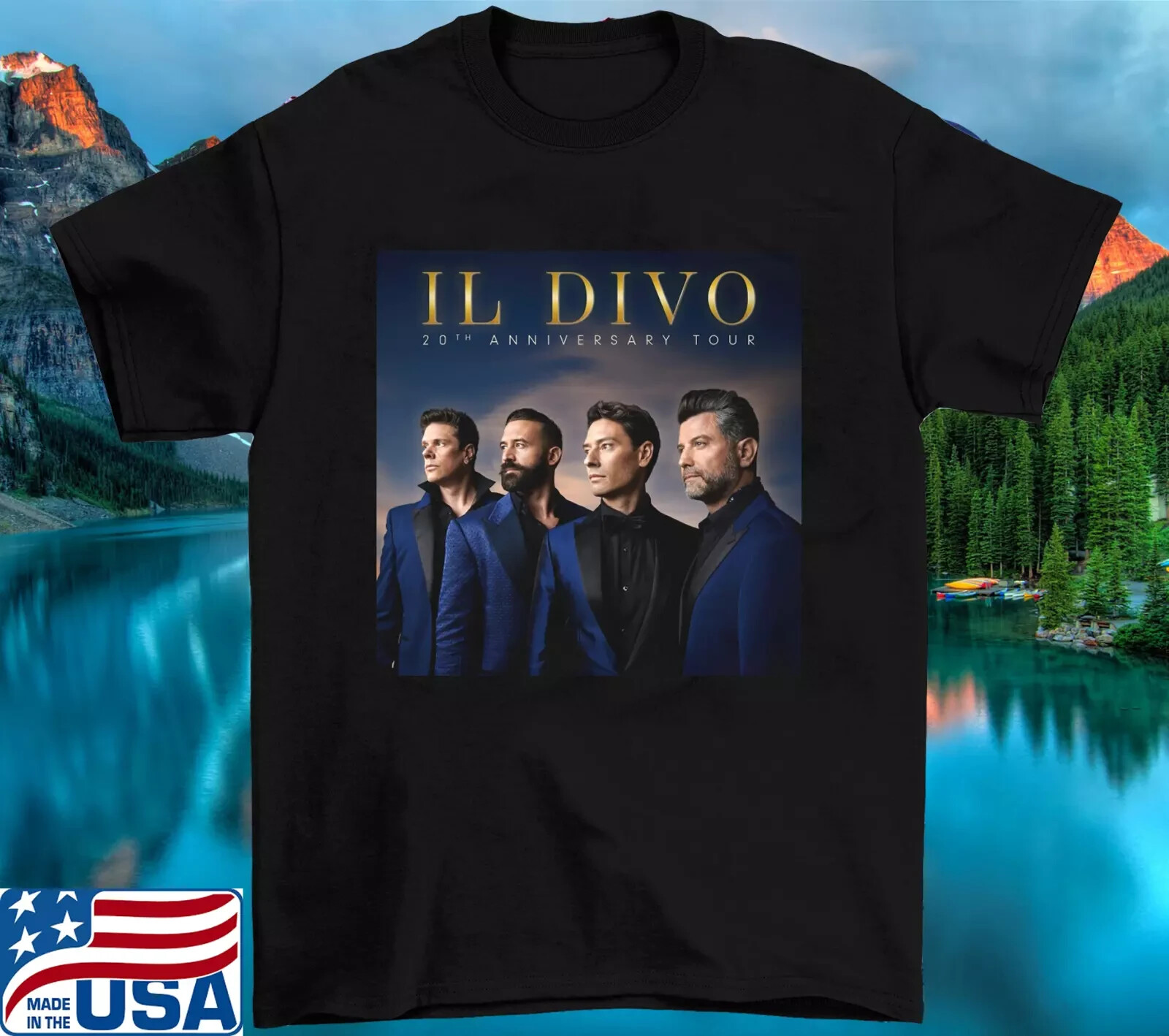 IL Divo Band 20th Anniversary Tour US T Shirt Full Size