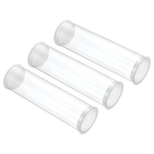 5.9"L x 1.7"Dia Plastic Clear Storage Tubes, 3Pcs PC Rigid Tube with Cap