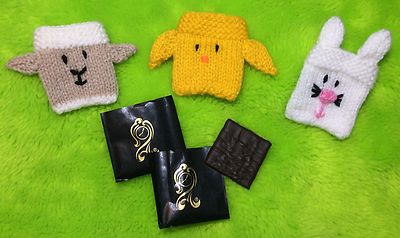 STRICKMUSTER - Ostern neuwertig Abdeckungen passt nach acht - Küken, Lamm, Hase