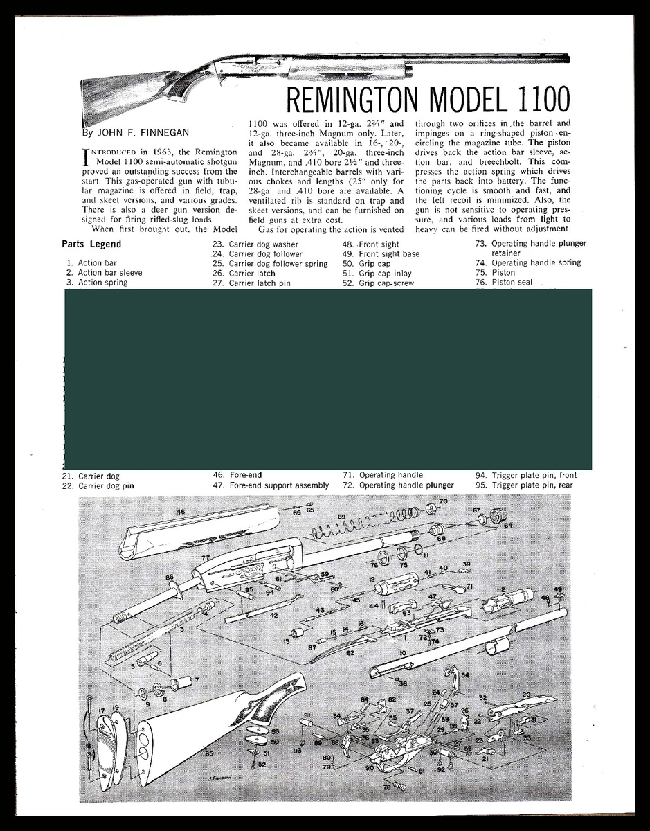 Remington 1100 Parts Breakdown