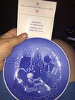 Bing & Grondahl Blue Christmas at Home Plate Jule After 1971 Denmark Vintage — photo 1