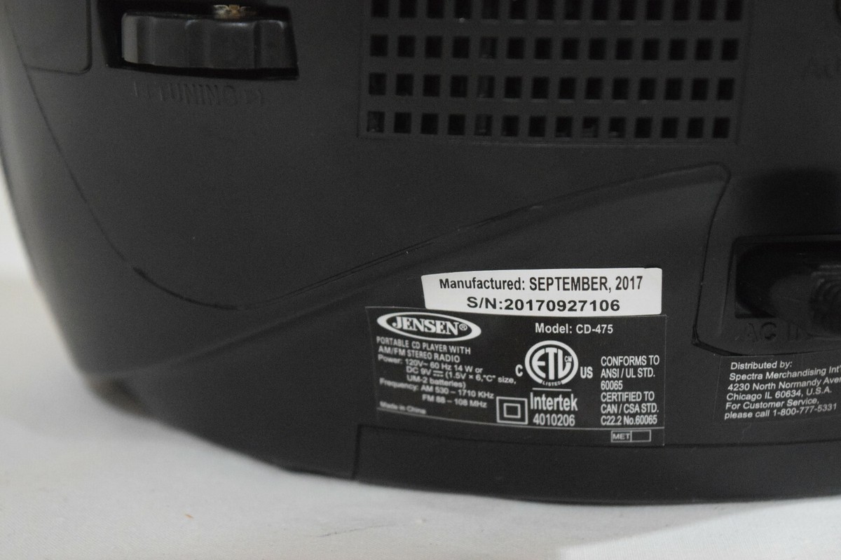 Jensen CD-475 Portable CD Player AM/FM Radio Boombox | eBay
