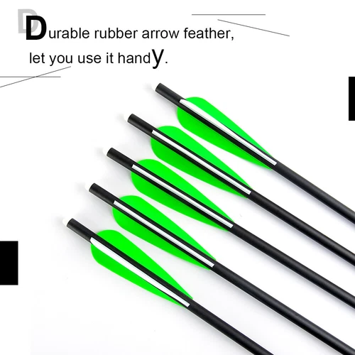 12PCS Archery Hunting Half Moon Nock OD 8.8mm Arrow Carbon Crossbow Bolts 20inch - Picture 2 of 7