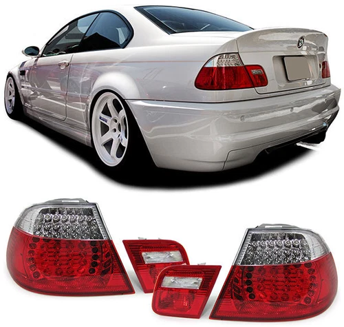 2 BMW 3 Series E46 Coupe Phase 1 1999 to 03/2003 LOOK LED REAR LIGHTS LOOK M3