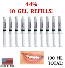 44% Teeth Whitening Gel Tooth Bleaching 10 Syringes 3D  Dental Professional USA!