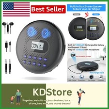 Rechargeable Portable CD Player with Dual Stereo Speakers Anti-Skip Technology