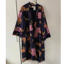 Free People Duster Coat Summer Dreams Patchwork Jacket Size M / L Open Oversized