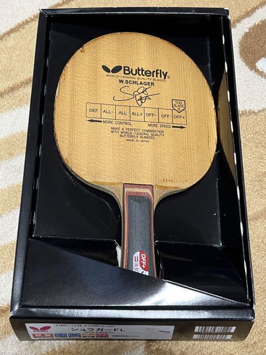 【廃盤レア】Butterfly　W.Schlager OFF FL Discontinued Butterfly Schlager ST Grip Blade Old Silver Tag