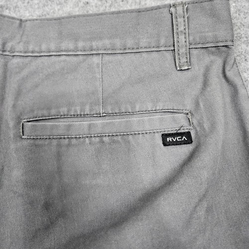 Men's RVCA The Weekender Chino Straight Flat Front Gray 34x30 *CROTCH WEAR - Picture 7 of 8