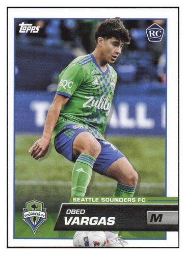 Obed Vargas RC 2023 Topps Major League Soccer #108 ROOKIE MLS ID:87795