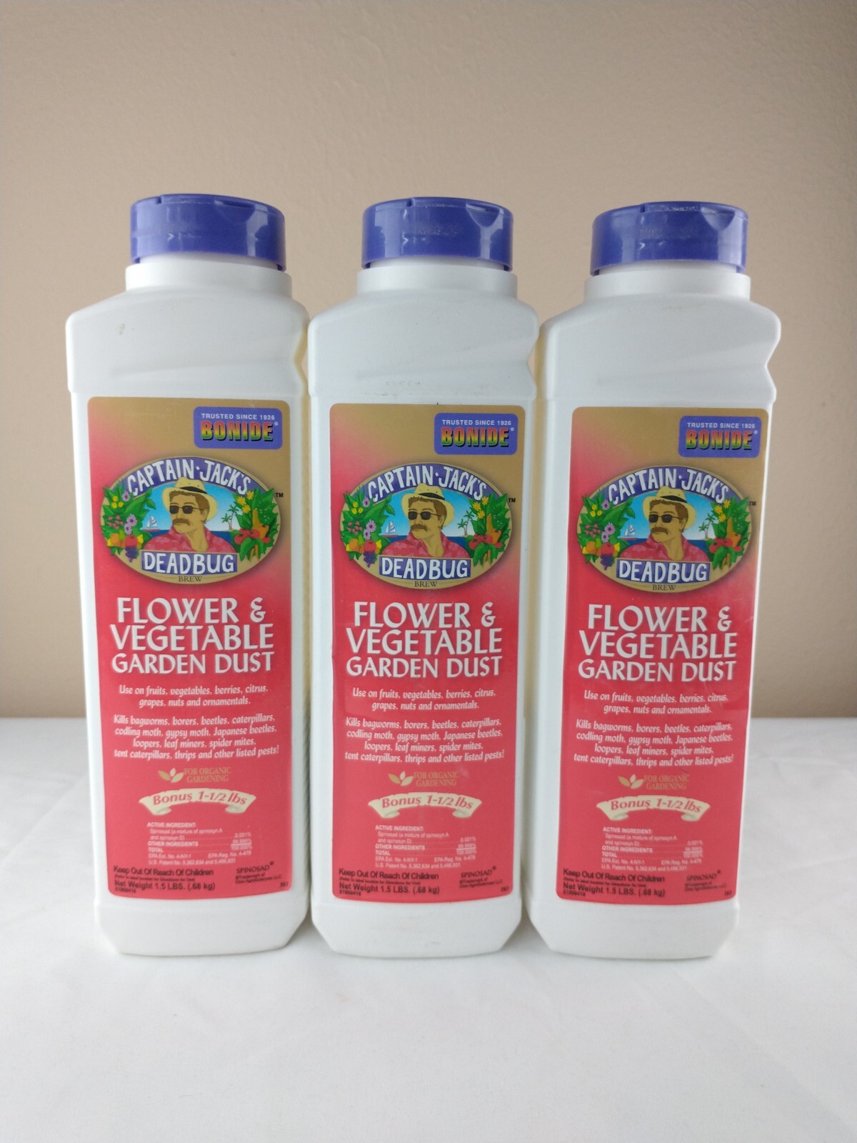 Bonide Captain Jack’s Deadbug Brew Flower and Vegetable Garden Dust Lot