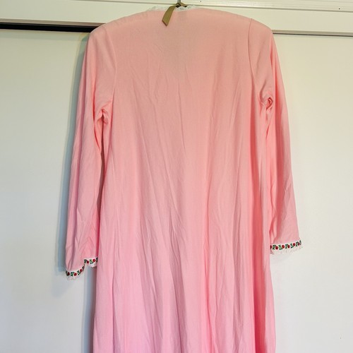 VTG Pink Floral Nylon Blend Nightgown Country Cottage Long S/M USA Made Set of 2 - Imagen 7 de 24