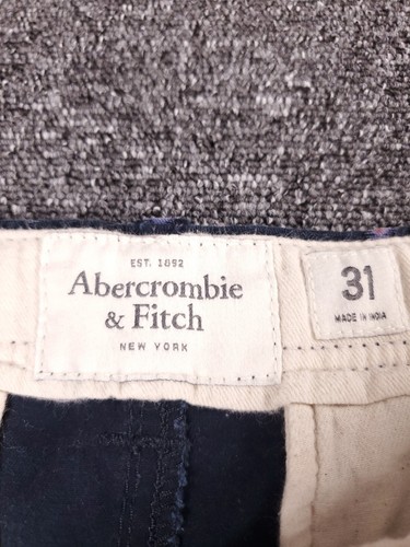Abercrombie & Fitch Shorts Men W32 L7 Blue Pattern Heavy Cotton - Imagen 3 de 9