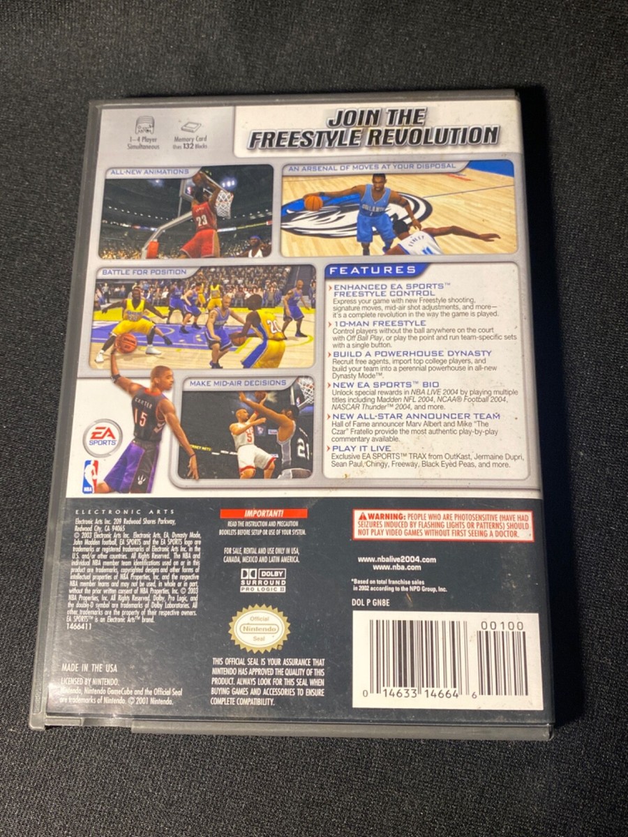 EA Sports NBA Live 2004 Nintendo GameCube Game Excellent Complete