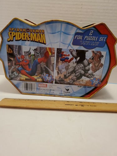 Puzzle NIB NEW Spider Sense Spiderman 2 Foil Puzzle Set 2012 Marvel Open BB33 - Picture 4 of 5