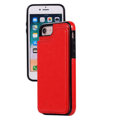 for iPhone 6 Plus/6s Plus PU Leather Wallet Card Holding Case RED