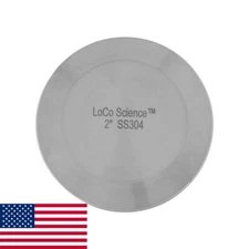 2" Solid Tri Clamp End Cap SS304 LoCo Science!