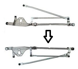 Mécanisme d'essuie-glace avant Ford Focus II Mk2 tringlerie de rechange de 2004 à 2011