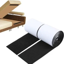 4 Inch Wide Hook & Loop Tape with Adhesive, Heavy Duty Fastener, 9FT Black