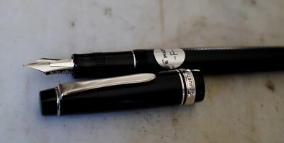 Kugelschreiber Stift PILOT Justus 95 Harz Schwarz Guilloche Platin - Or 14K Fein