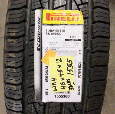 1 New Pirelli Scorpion Str  - P275x55r20 Tire 2755520 275 55 20