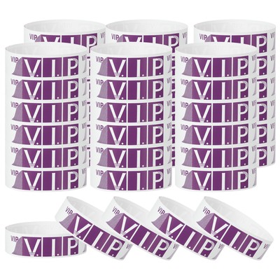 600 Pack Paper Wristbands for Events, Neon Party Concert Wrist Bands Purple