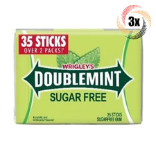 3x Packs Wrigley's Extra Doublemint Chewing Gum  35 Stick Per Pack  Sugar Free