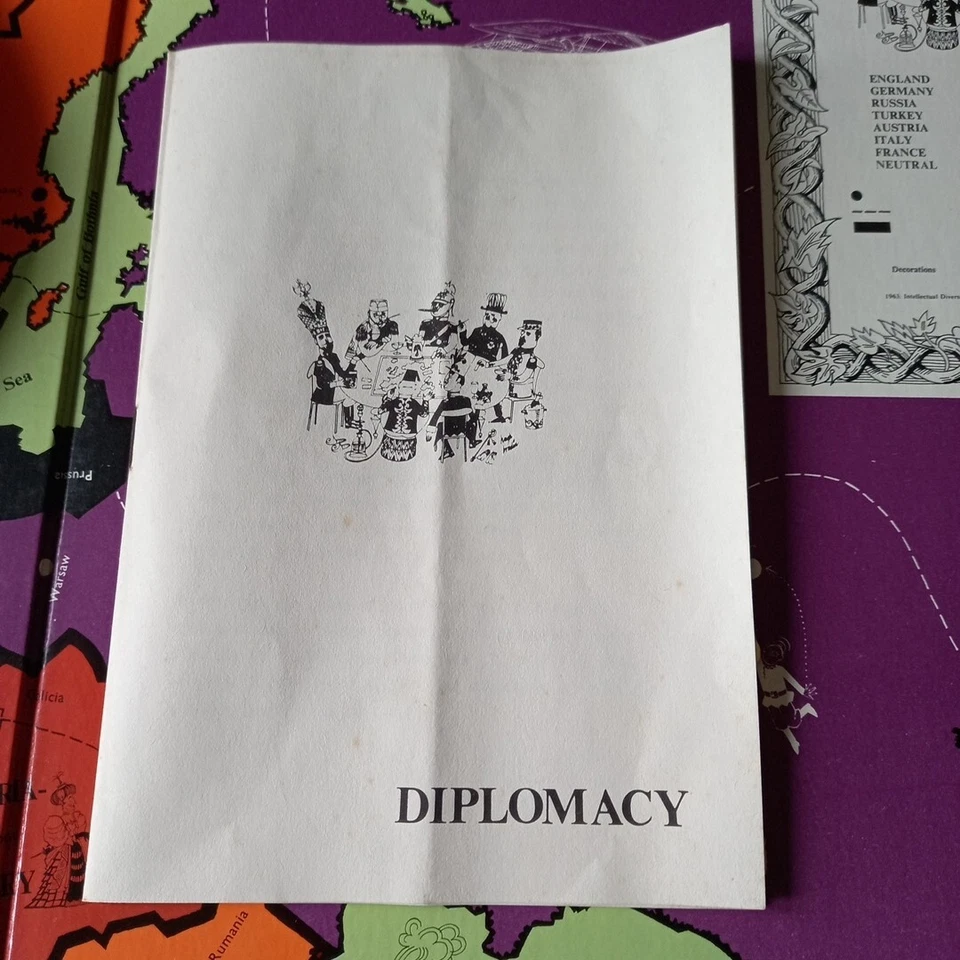 Jeu De Société Diplomacy 1976 Avalon Hill Rare Game  English Anglaise Vintage - Photo 3/4
