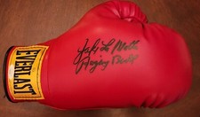 Raging Bull Jake La Motta Signed Boxing Glove W/Display Case JSA Certified