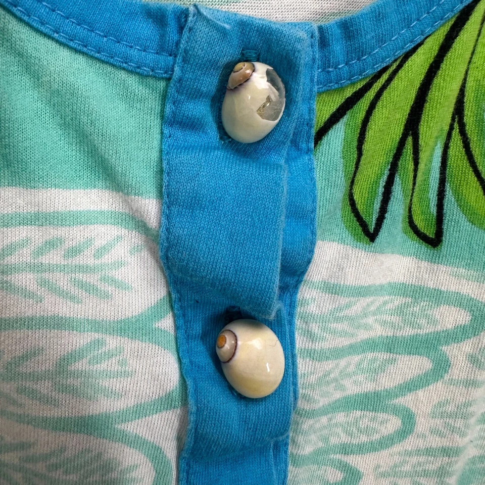 Camiseta sin mangas Custo Barcelona para mujer talla 2 Hawaii conchas marinas playa surf Y2K años 90 de colección Foto 3 de 4