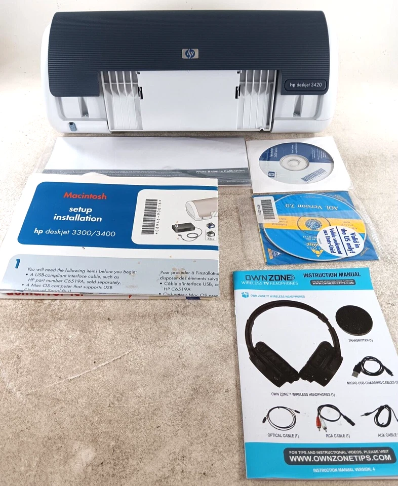 HP Deskjet Printer 3420 Standard Inkjet Printer No Power Cord - Image 4 of 4