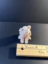 Pink Resin Pig Figurine Piglet Oinker