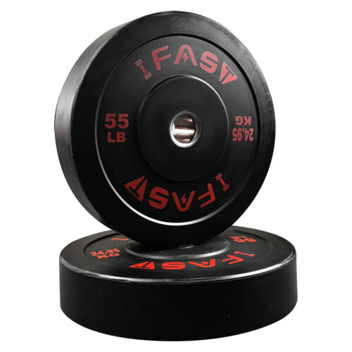 IFAST Olympic Weight Plates Set Rubber Bumper 2" Pair 10lb/25lb/35lb/45lb/55lb - Picture 21 of 67