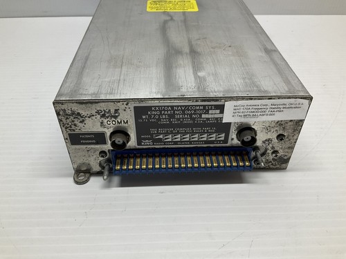 AVIATION AIRCRAFT 14 VOLT KING KX170A NAV COMM RADIO - UNTESTED - Picture 6 of 8