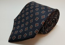 Johnny Carson Mens Micropattern Italian Silk Tie Made in USA Tonight Show Host