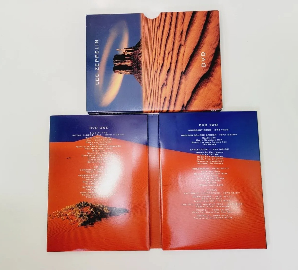 Led Zeppelin 2 disc DVD set with inserts and slip cover