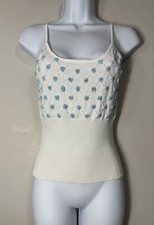Vintage Y2K Camisole Tank Large Coquette Cottagecore Whimsical Fairy Flower