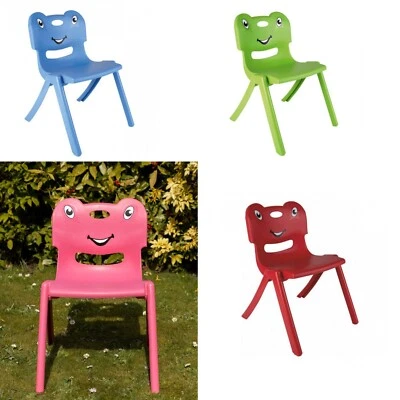 Plastic Kids Chairs Indoor Outdoor Garden Stackable Toddler Children Chair NEW - Image 1 of 3