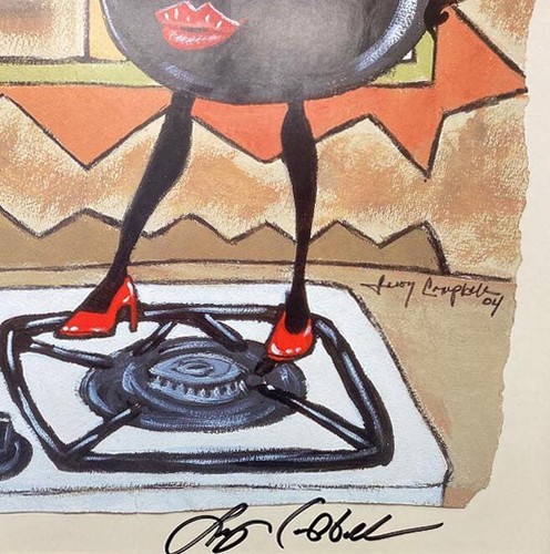 Leroy Campbell "Ain't That the Pot Calling the Kettle Black" Hand Signed Art - Picture 4 of 4