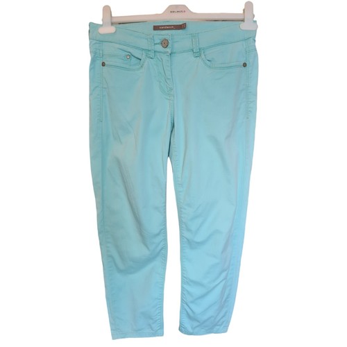 Sandwich Ladles Jeans Size EU 34 UK 6 Turquoise Colour Front And Back Pockets
