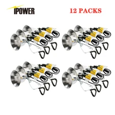 Simple Deluxe 12-Pack 60W Clamp Lamp Light 5.5-Inch Reflector 6 Feet Cord E26