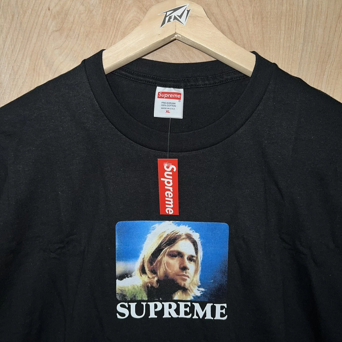 SUPREME 2023 KURT COBAIN COTTON USA MADE SS LOGO BAND T-SHIRT