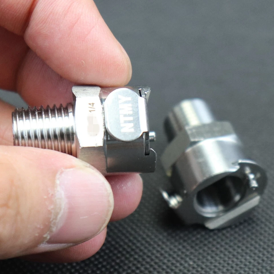 2pcs For Ducati Gas Fuel Fitting Female Metal Quick Release Disconnect Coupling - Image 2 of 4