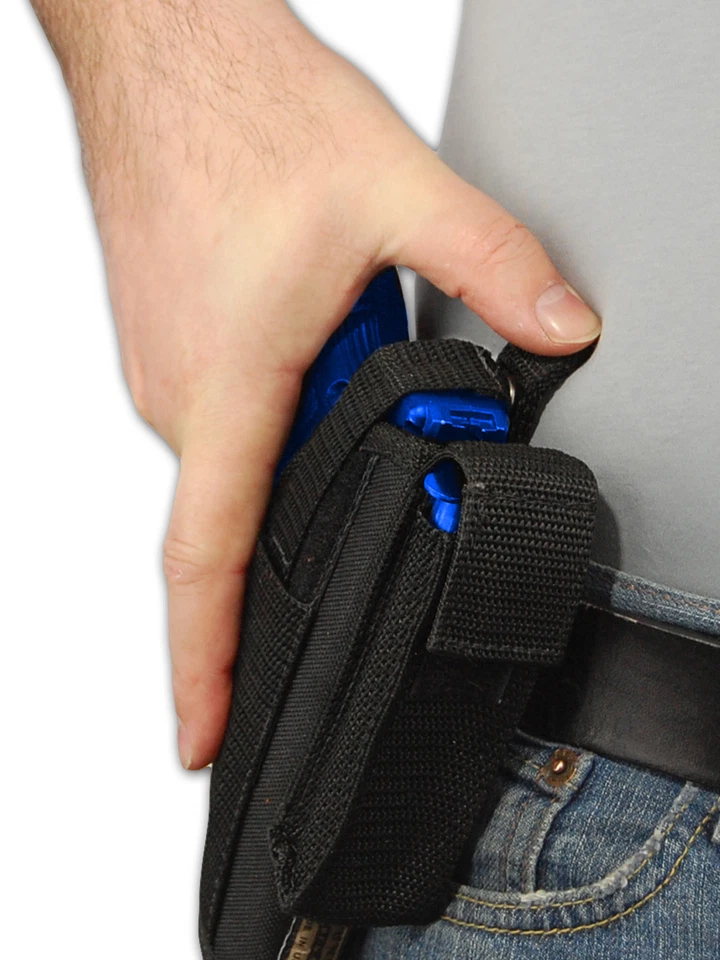 Barsony OWB Gun Holster w/ Magazine Pouch for Walther, Steyr Full Size 9mm 40 45 - Image 4 of 4