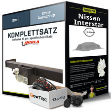 Für NISSAN Interstar Typ X70 Anhängerkupplung starr +eSatz 13pol 2003-2011 NEU